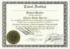 Licensed Practitioner of Neuro-Linguistic Programming